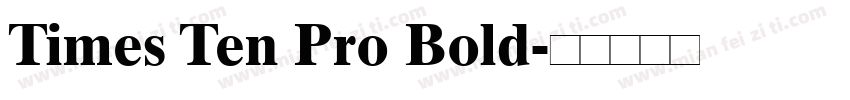 Times Ten Pro Bold字体转换